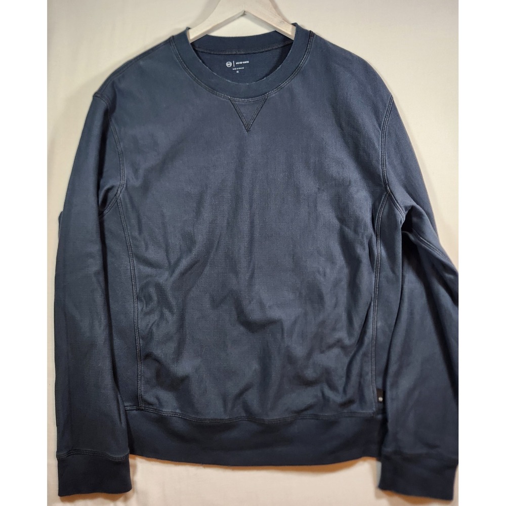 AG Adriano Goldschmied Aged Knits Mens XL Sweatshirt Crewneck Navy Blue Faded
